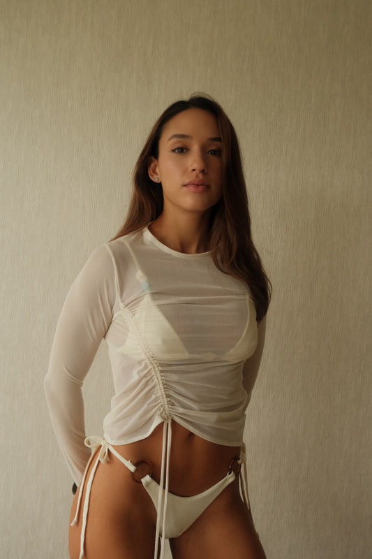 Top Marfil Sheer